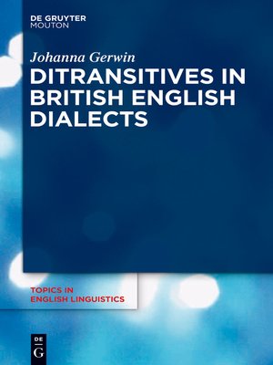 cover image of Ditransitives in British English Dialects